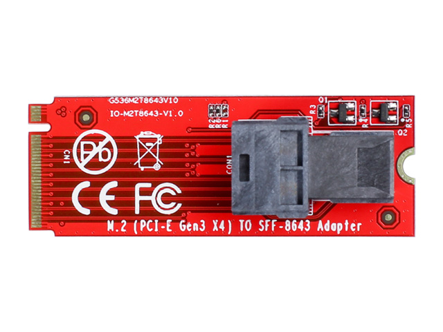 m.2 to u.2 nvme adapter kit – sff 8643 to sff 8639 cable included – io crest io m2to8643