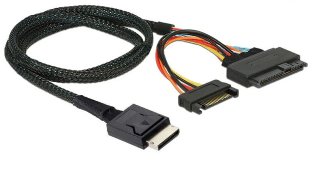 oculink to u.2/u.3 cable sff 8611 to sff 8639 50cm nvme ssd connection