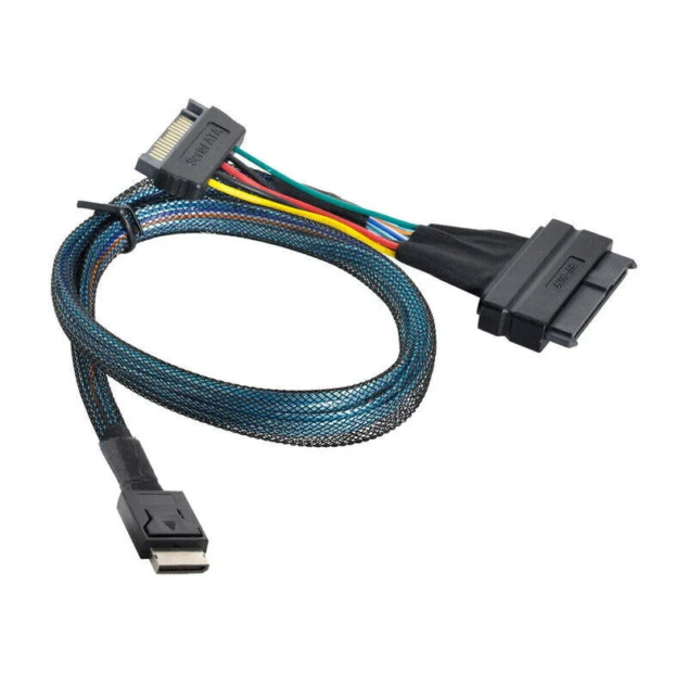 oculink to u.2/u.3 cable sff 8611 to sff 8639 50cm nvme ssd connection