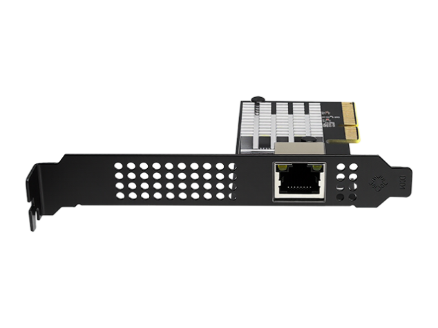 10gbe pcie x4 network card – rtl8127, single rj45, multi gig, pxe, low profile bracket