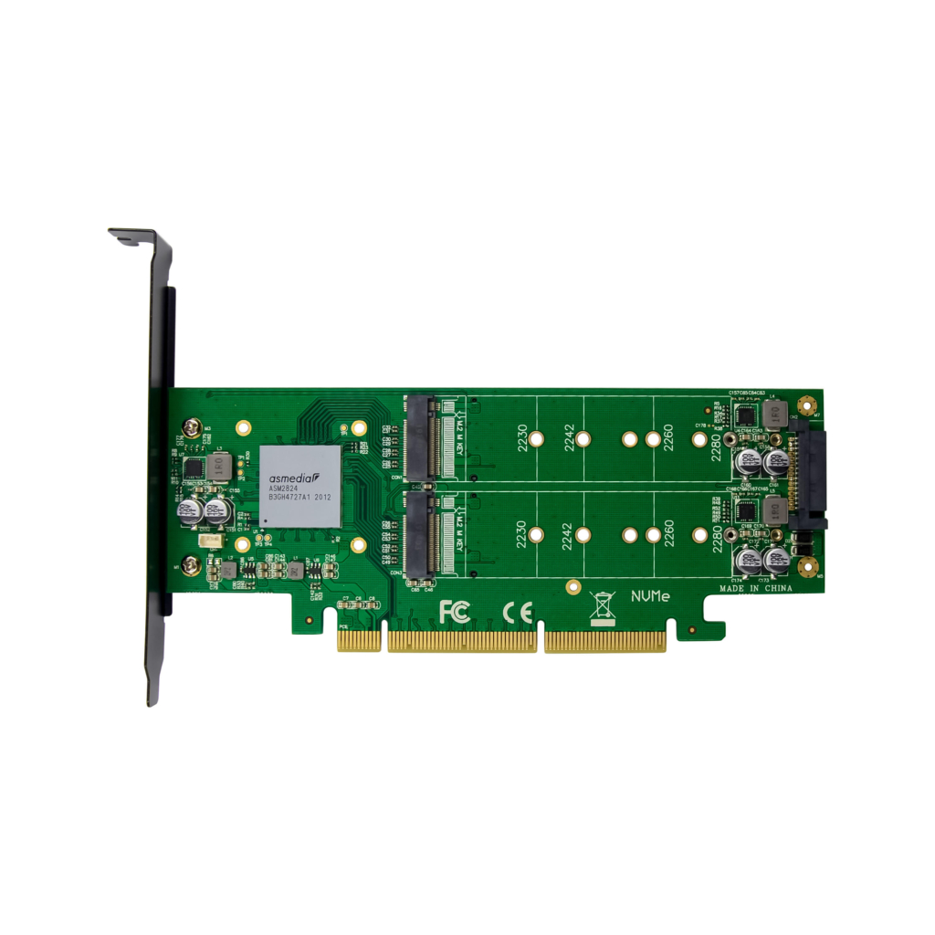 sunweit st560 pcie 3.0 x16 to quad m.2 nvme adapter card | asm2824 pcie switch | no bifurcation required