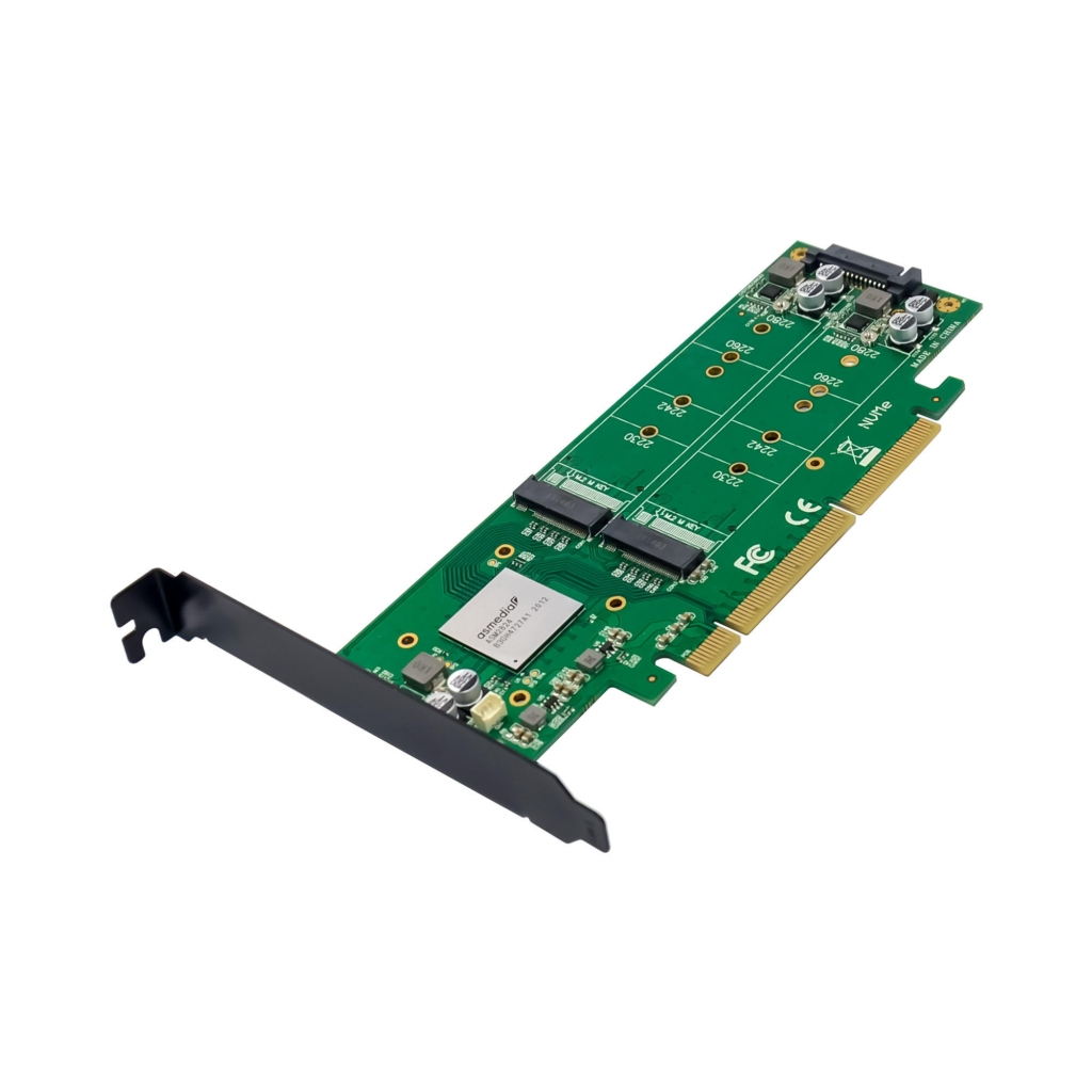 sunweit st560 pcie 3.0 x16 to quad m.2 nvme adapter card | asm2824 pcie switch | no bifurcation required