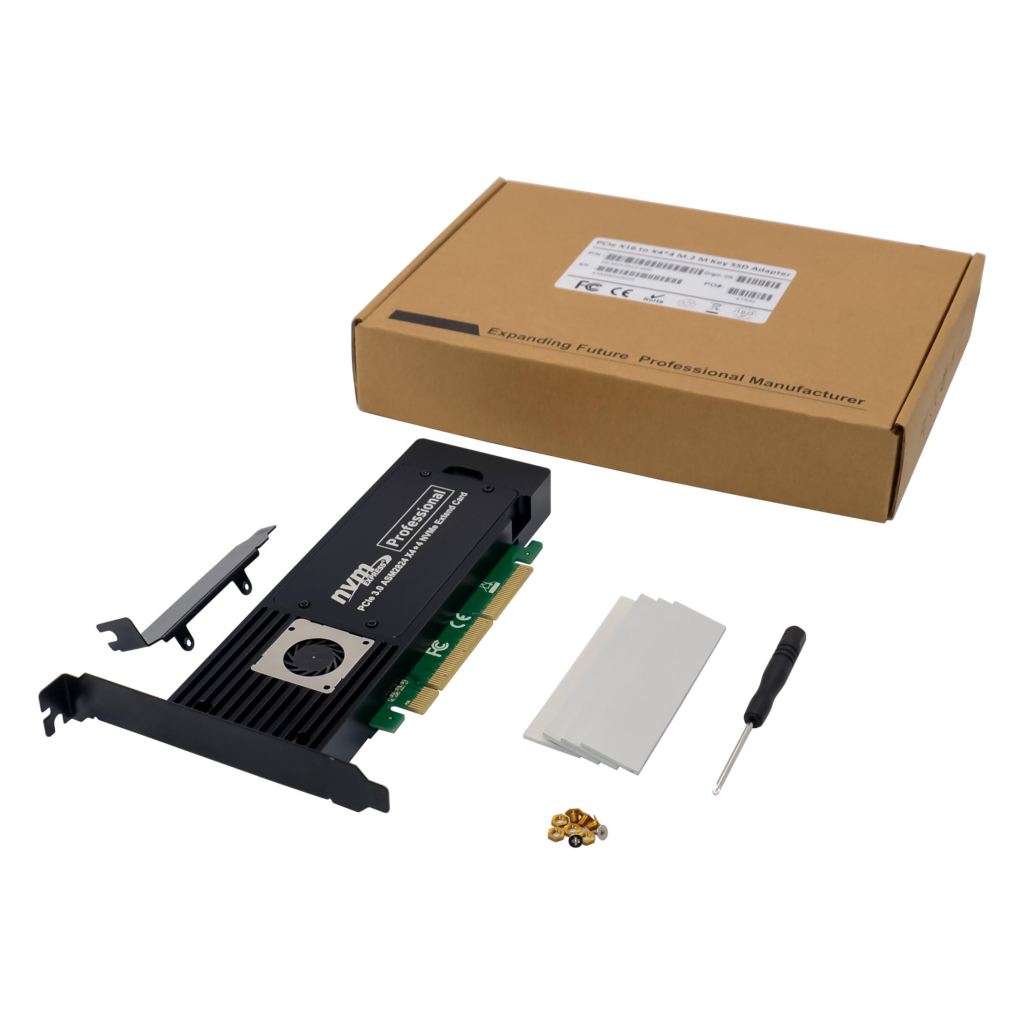 sunweit st560 pcie 3.0 x16 to quad m.2 nvme adapter card | asm2824 pcie switch | no bifurcation required