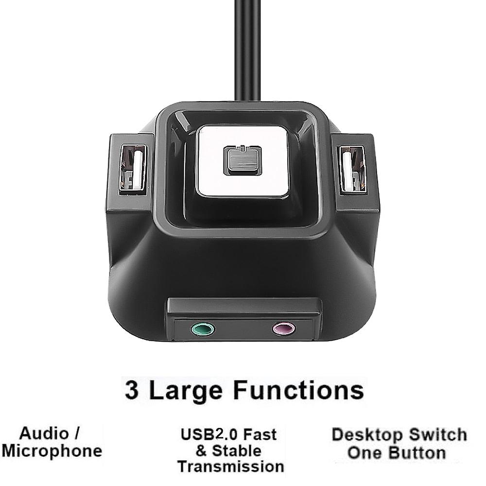external pc power button switch dual usb ports and audio jacks